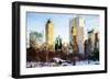 Central Park Buildings - In the Style of Oil Painting-Philippe Hugonnard-Framed Giclee Print