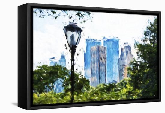 Central Park Buildings IV - In the Style of Oil Painting-Philippe Hugonnard-Framed Stretched Canvas
