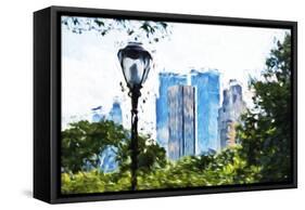 Central Park Buildings IV - In the Style of Oil Painting-Philippe Hugonnard-Framed Stretched Canvas