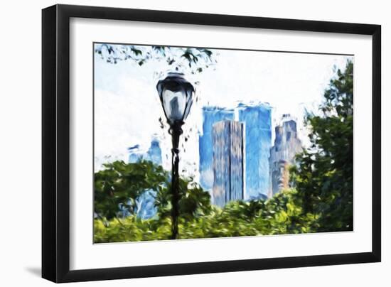 Central Park Buildings IV - In the Style of Oil Painting-Philippe Hugonnard-Framed Giclee Print