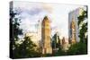 Central Park Buildings X - In the Style of Oil Painting-Philippe Hugonnard-Stretched Canvas