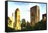 Central Park Buildings-Philippe Hugonnard-Framed Stretched Canvas