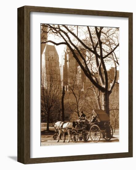 Central Park Carriage-Igor Maloratsky-Framed Art Print