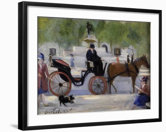 Central Park Carriage-George B. Luks-Framed Giclee Print