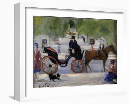 Central Park Carriage-George B. Luks-Framed Giclee Print