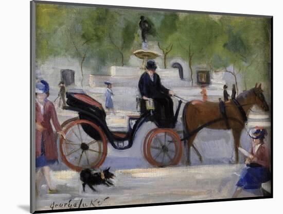 Central Park Carriage-George B. Luks-Mounted Giclee Print