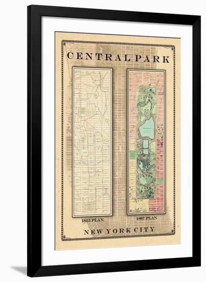 Central Park Development Composition 1815-1867, New York, United States, 1867-null-Framed Giclee Print