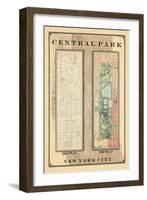 Central Park Development Composition 1815-1867, New York, United States, 1867-null-Framed Giclee Print