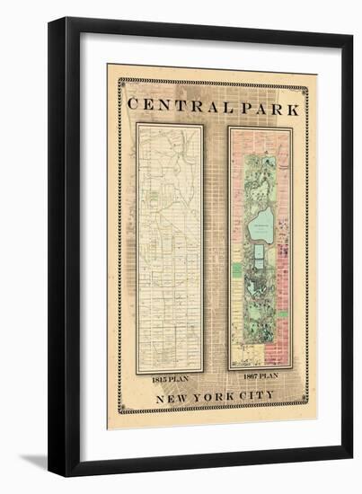 Central Park Development Composition 1815-1867, New York, United States, 1867-null-Framed Giclee Print