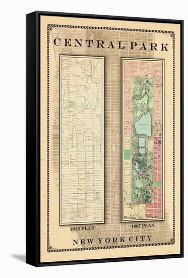 Central Park Development Composition 1815-1867, New York, United States, 1867-null-Framed Stretched Canvas