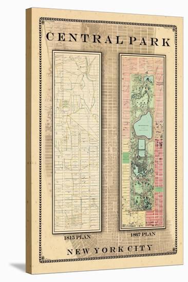 Central Park Development Composition 1815-1867, New York, United States, 1867-null-Stretched Canvas