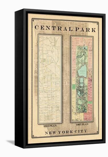 Central Park Development Composition 1815-1867, New York, United States, 1867-null-Framed Stretched Canvas