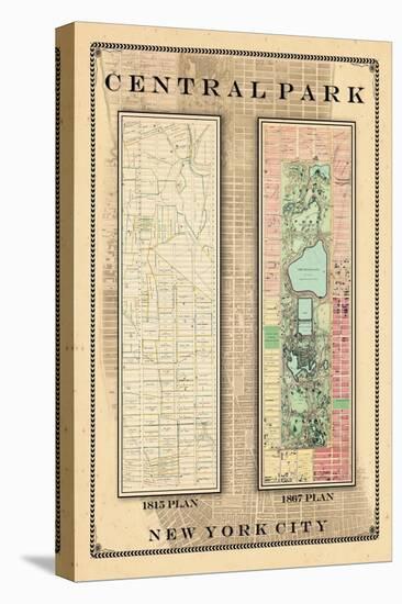 Central Park Development Composition 1815-1867, New York, United States, 1867-null-Stretched Canvas