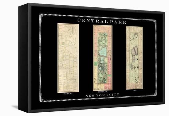 Central Park Development Composition1815-1885 - dark, New York, United States, 2007-null-Framed Stretched Canvas