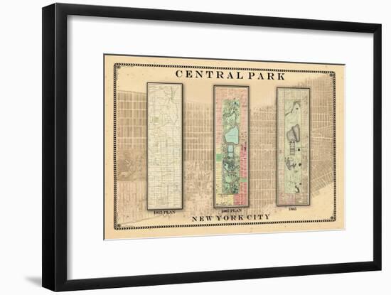 Central Park Development Composition1815-1885 - light, New York, United States, 2007-null-Framed Giclee Print