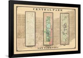 Central Park Development Composition1815-1885 - light, New York, United States, 2007-null-Framed Giclee Print