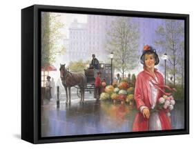 Central Park Flower Market-John Zaccheo-Framed Stretched Canvas