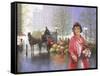 Central Park Flower Market-John Zaccheo-Framed Stretched Canvas