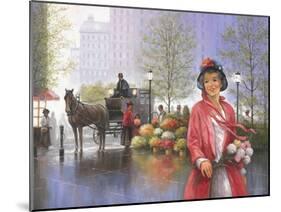 Central Park Flower Market-John Zaccheo-Mounted Giclee Print