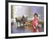 Central Park Flower Market-John Zaccheo-Framed Giclee Print