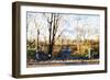 Central Park in Autumn - In the Style of Oil Painting-Philippe Hugonnard-Framed Giclee Print