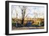 Central Park in Autumn - In the Style of Oil Painting-Philippe Hugonnard-Framed Giclee Print