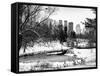 Central Park in the Snow-Philippe Hugonnard-Framed Stretched Canvas