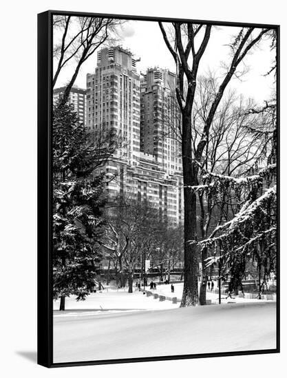 Central Park in the Snow-Philippe Hugonnard-Framed Stretched Canvas