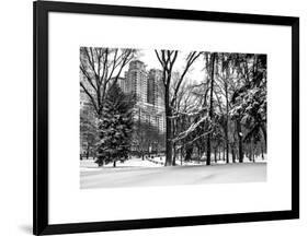 Central Park in the Snow-Philippe Hugonnard-Framed Art Print