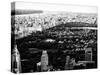 Central Park in the Summer and Sunset, Landscape, Manhattan, New York, Black and White Photography-Philippe Hugonnard-Stretched Canvas