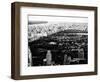 Central Park in the Summer and Sunset, Landscape, Manhattan, New York, Black and White Photography-Philippe Hugonnard-Framed Photographic Print