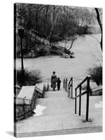 Central Park in Winter, c.1953-64-Nat Herz-Stretched Canvas