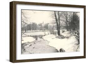 Central Park in Winter, New York City-null-Framed Art Print