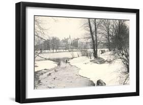 Central Park in Winter, New York City-null-Framed Art Print