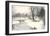 Central Park in Winter, New York City-null-Framed Art Print