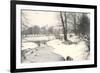 Central Park in Winter, New York City-null-Framed Premium Giclee Print