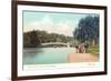 Central Park, Lake and Bow Bridge, New York-null-Framed Premium Giclee Print