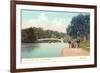 Central Park, Lake and Bow Bridge, New York-null-Framed Premium Giclee Print