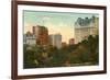 Central Park near Entrance, New York City-null-Framed Art Print