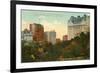 Central Park near Entrance, New York City-null-Framed Art Print