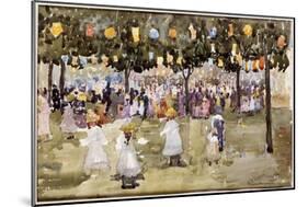 Central Park, New York City, July 4th-Maurice Brazil Prendergast-Mounted Giclee Print