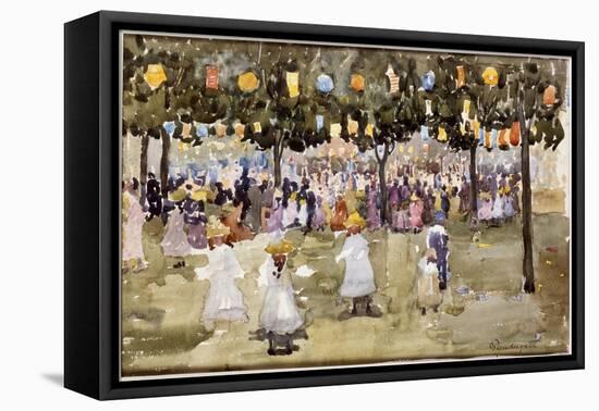 Central Park, New York City, July 4th-Maurice Brazil Prendergast-Framed Stretched Canvas