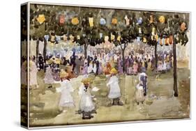 Central Park, New York City, July 4th-Maurice Brazil Prendergast-Stretched Canvas