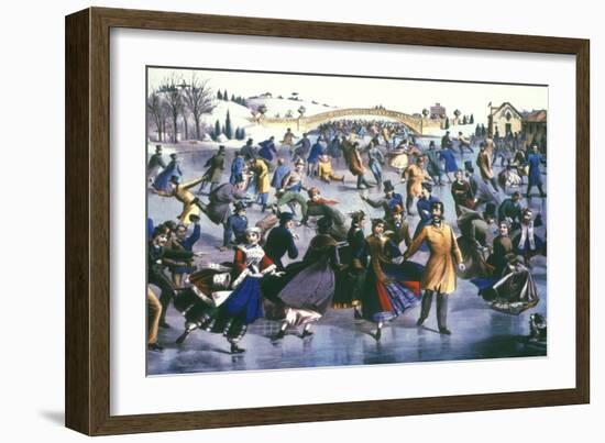 Central Park, Nyc, 1862-Currier & Ives-Framed Giclee Print