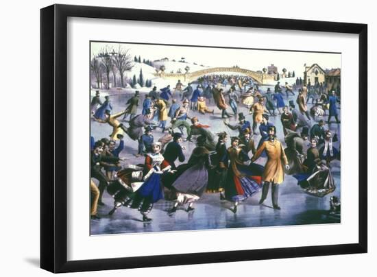 Central Park, Nyc, 1862-Currier & Ives-Framed Giclee Print