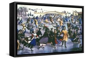 Central Park, Nyc, 1862-Currier & Ives-Framed Stretched Canvas