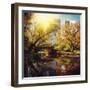 Central Park Pond and Bridge. New York, Usa.-Maglara-Framed Photographic Print