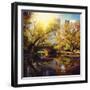 Central Park Pond and Bridge. New York, Usa.-Maglara-Framed Photographic Print