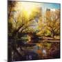 Central Park Pond and Bridge. New York, Usa.-Maglara-Mounted Photographic Print