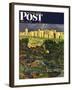 "Central Park Rainbow," Saturday Evening Post Cover, April 30, 1949-John Falter-Framed Giclee Print